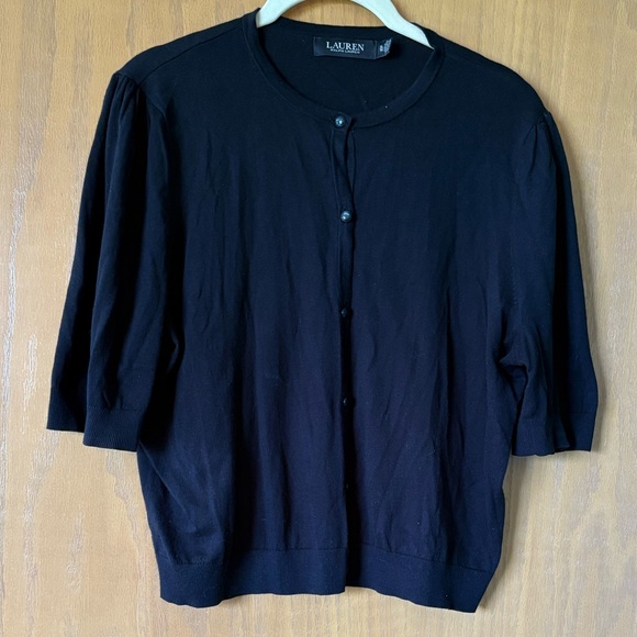 Ralph Lauren Black Knit Cardigan - Picture 1 of 4